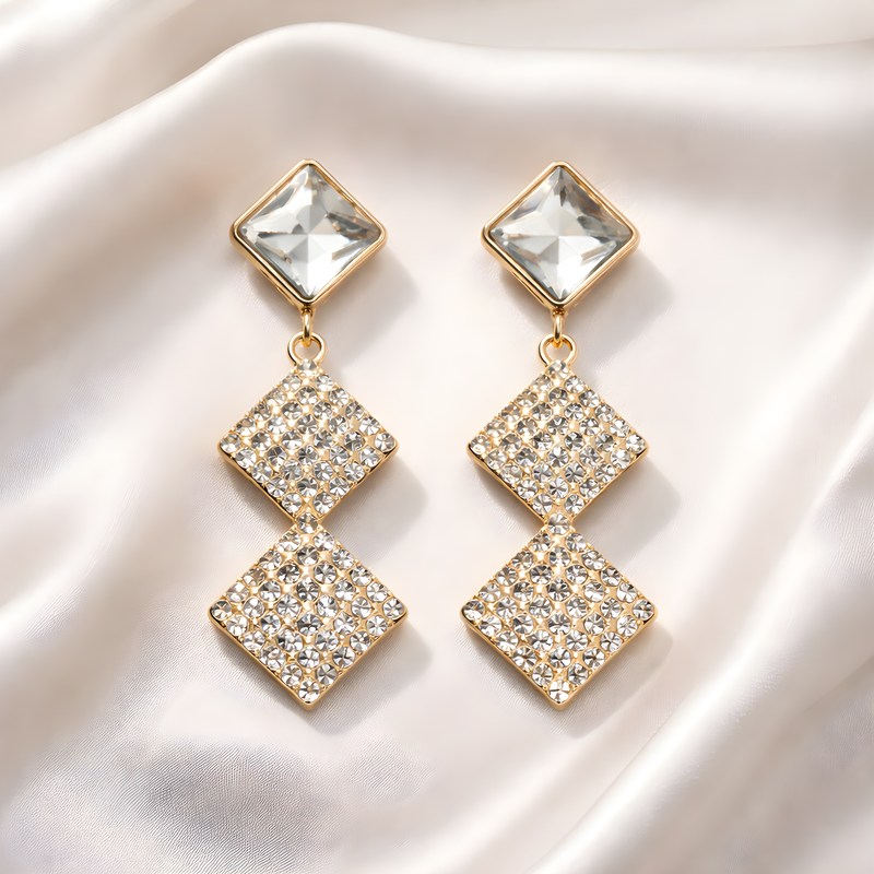 NNED002 ZYN Pearl Square Drop Earrings