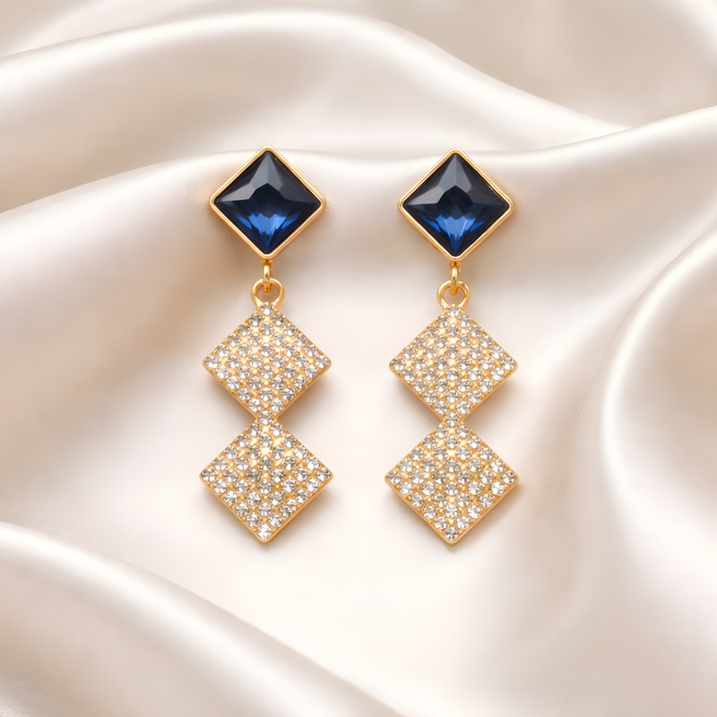 NNED002 ZYN Pearl Square Drop Earrings