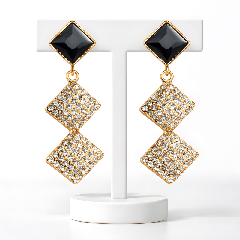 NNED002 ZYN Pearl Square Drop Earrings