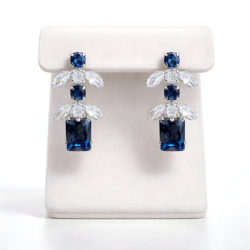 NNET002 ZYN Rectangular Tear Tops Silver Plated