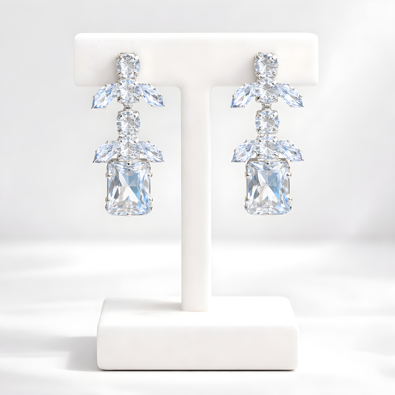 NNET002 ZYN Rectangular Tear Tops Silver Plated