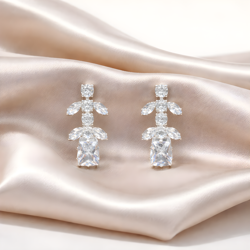 NNET002 ZYN Rectangular Tear Tops Silver Plated