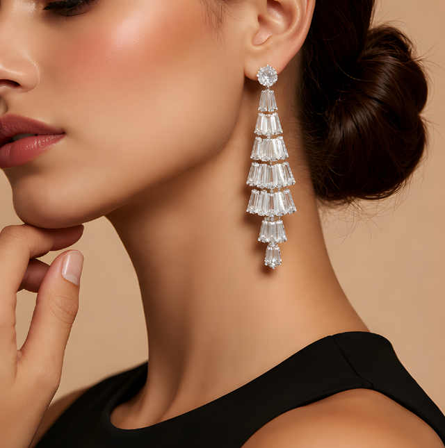 NNED005 ZYN Chandelier Tassel Drop Earrings