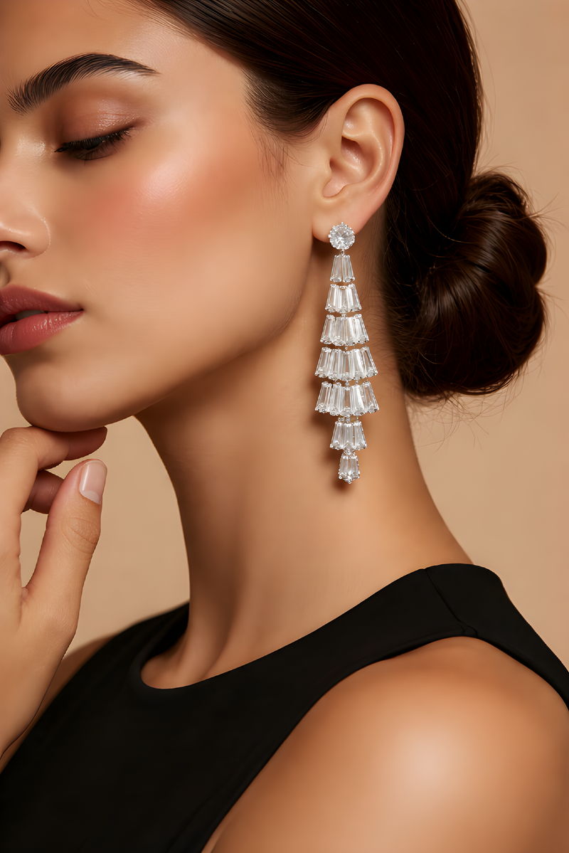NNED005 ZYN Chandelier Tassel Drop Earrings