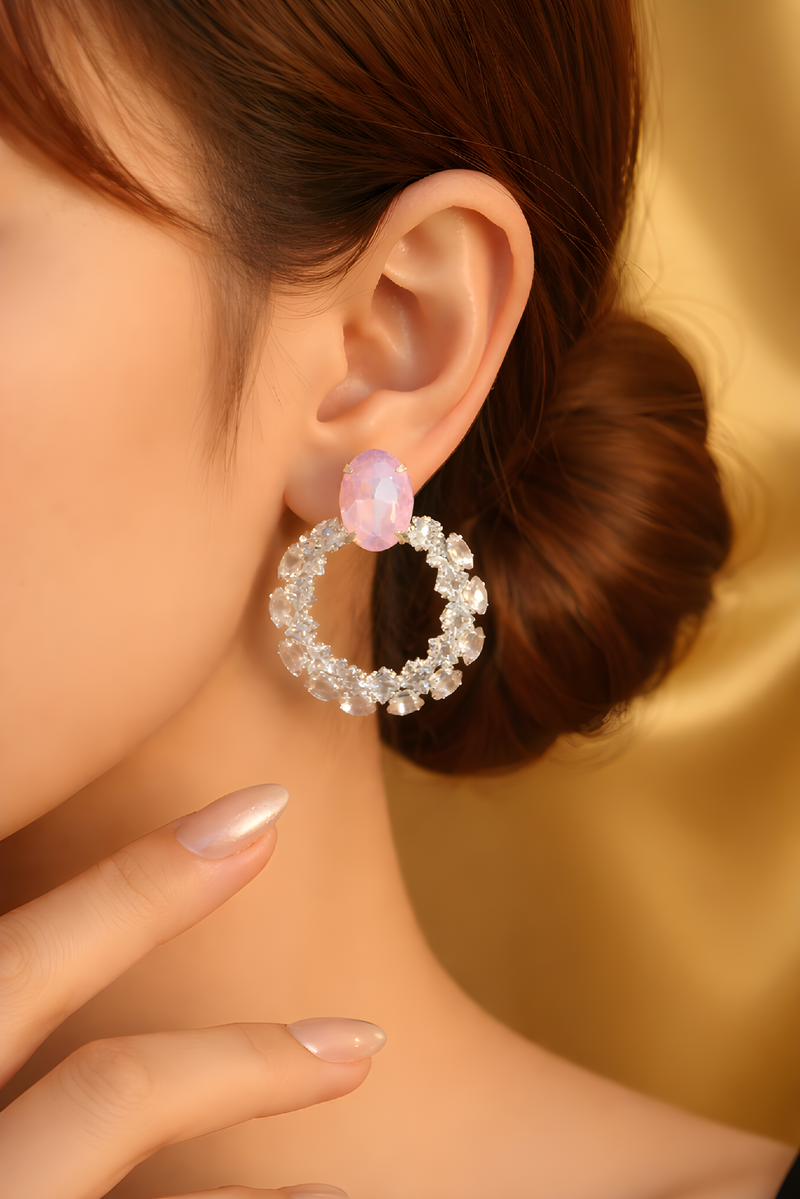 NNED010 ZYN Round Pear Drop Earrings
