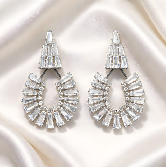 NNED014 ZYN Rectangle Tear Drop Earrings