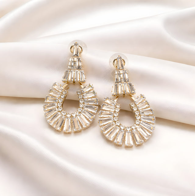 NNED014 ZYN Rectangle Tear Drop Earrings