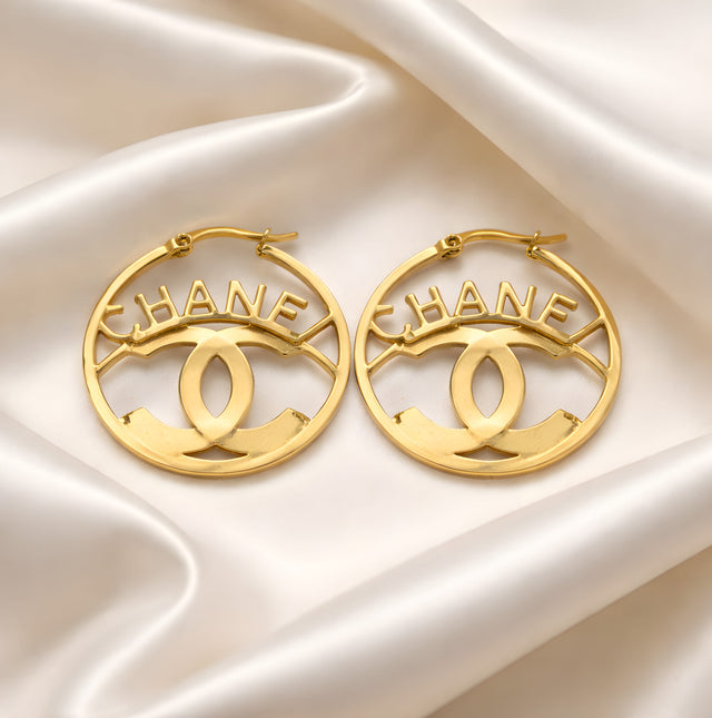 NNEH002 ZYN Vintage Chanel Ear Hoops