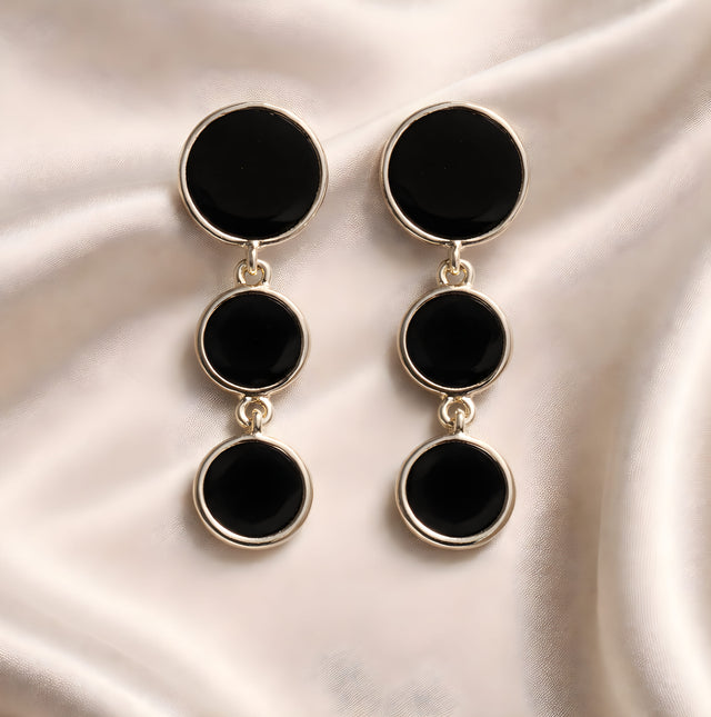 NNED015 ZYN Trio Round Drop Earrings