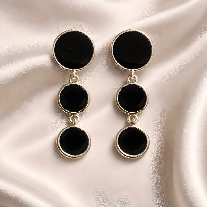 NNED015 ZYN Trio Round Drop Earrings