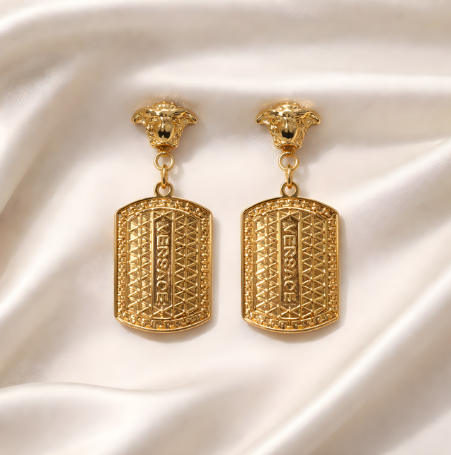 NNED041 ZYN Imperial Heritage Gold Drop Earrings