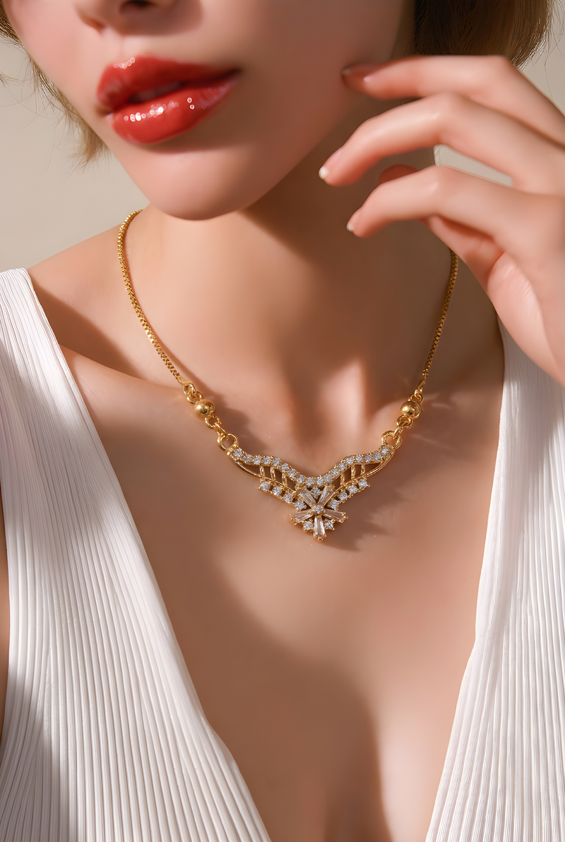 NNPN004 ZYN Imperial Diamond Wing Necklace