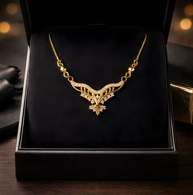 NNPN004 ZYN Imperial Diamond Wing Necklace