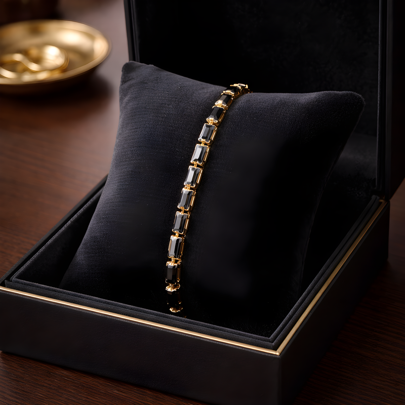 NNCB004 ZYN Luxe Rectangular Stone Bracelet