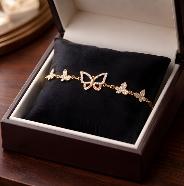 NNCB009 ZYN Golden Butterfly Bracelet