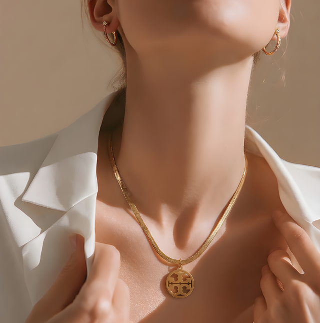 NNPN002 ZYN Regal Emblem Pendant Necklace