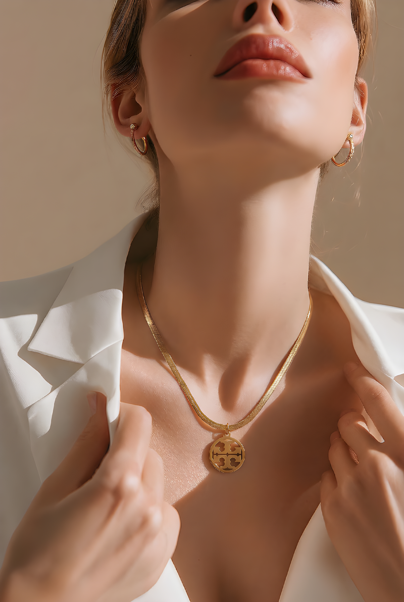 NNPN002 ZYN Regal Emblem Pendant Necklace