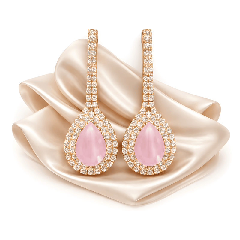 NNED044 ZYN Crystal Teardrop Drop Earrings
