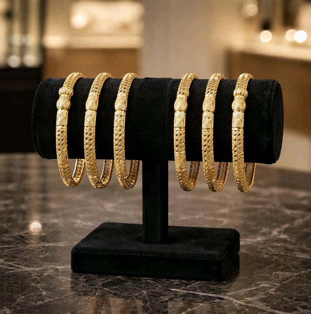 NNCK005 RZN Classic Accent Bangles Set (6 Pcs)