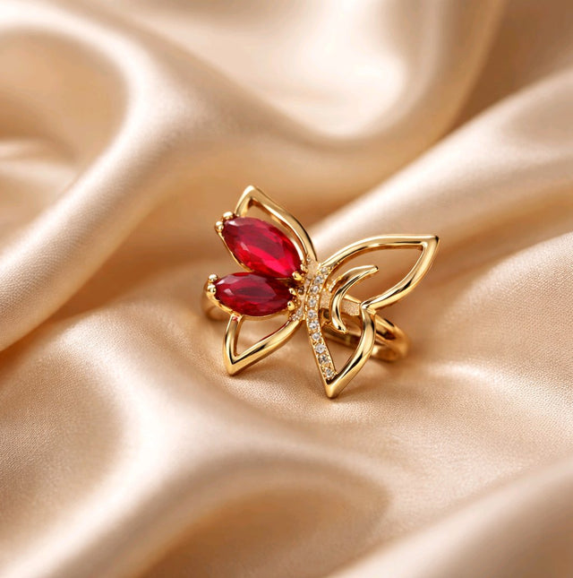 NNGR001 ZYN Butterfly Adjustable Ring