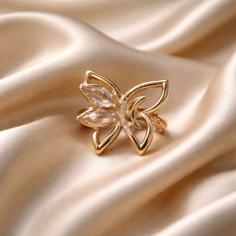 NNGR001 ZYN Butterfly Adjustable Ring