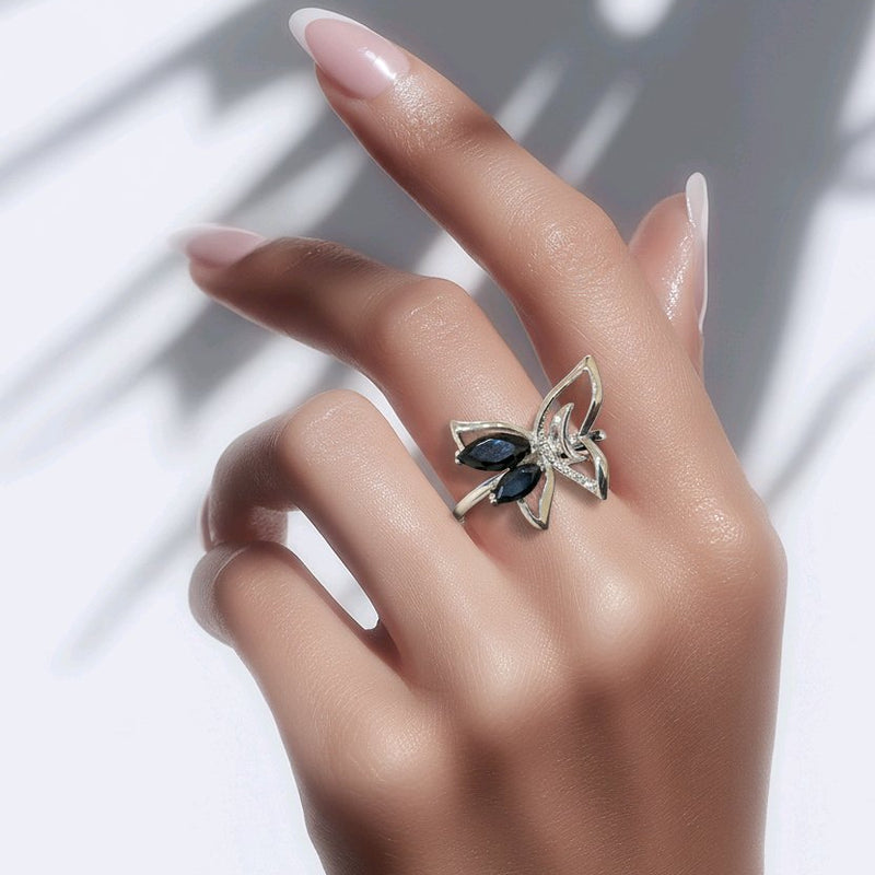NNGR001 ZYN Butterfly Adjustable Ring