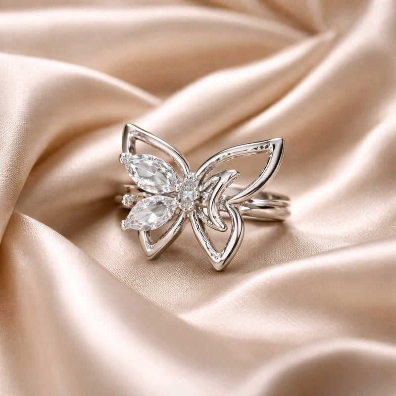 NNGR001 ZYN Butterfly Adjustable Ring