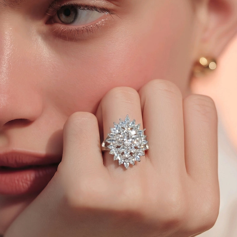 NNGR030 ZYN Leaf Stone Ring