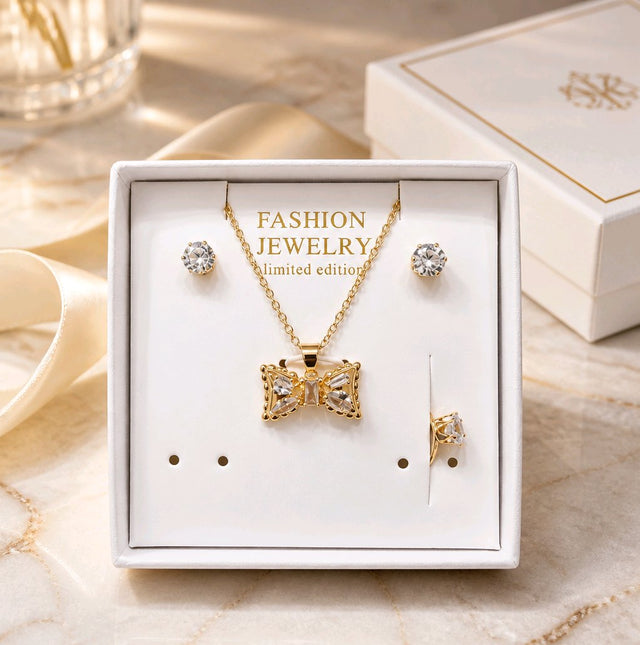 NNGB002 ZYN Bow Pendant Gift Box Set