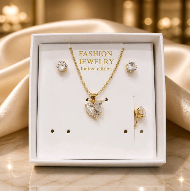 NNGB003 ZYN Heart Pendant Gift Box Set