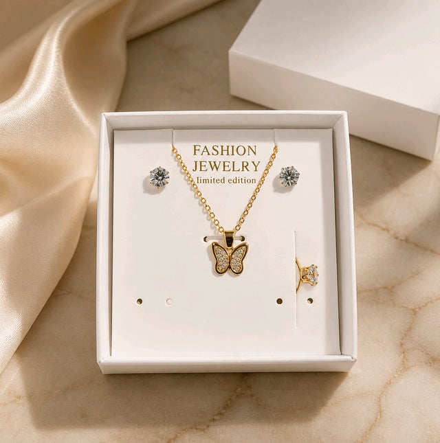 NNGB006 ZYN Butterfly Pendant Gift Box Set