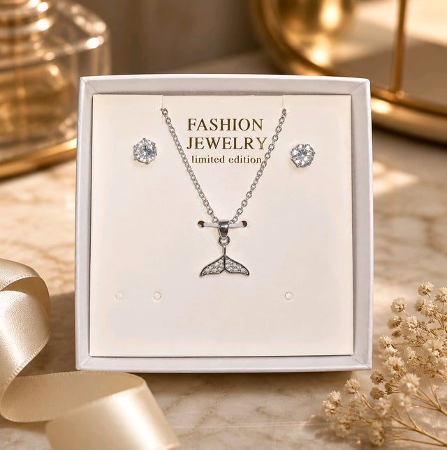 NNGB007 ZYN Mermaid Tail Pendant Gift Box Set