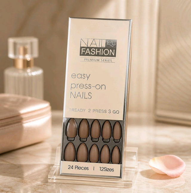 NNAN004 ZYN Nude Almond Press-On Nails