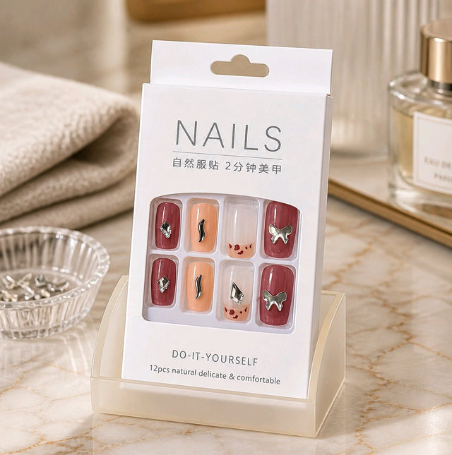 NNAN001 ZYN Butterfly Charm Press-On Nails