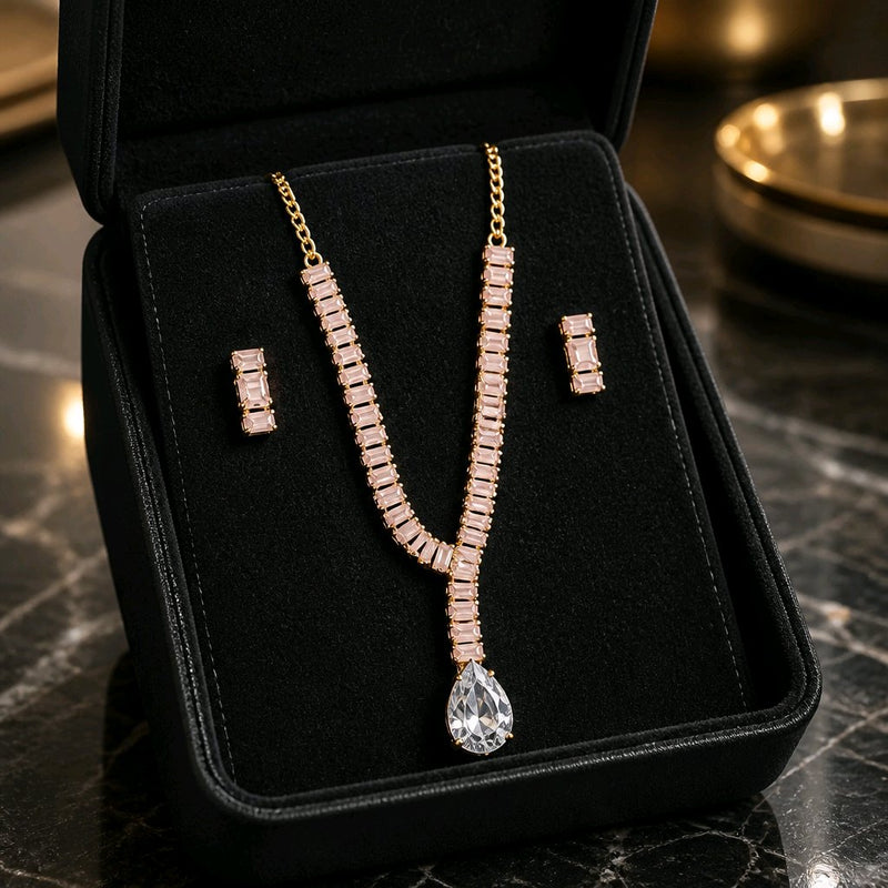 NNPS008 ZYN Blush Cascade Pendant Set