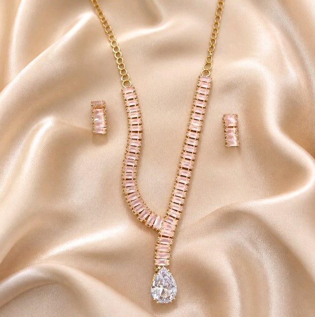 NNPS008 ZYN Blush Cascade Pendant Set