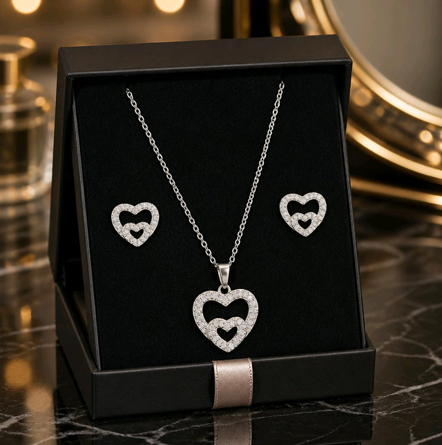 NNPS010 ZYN Eternal Hearts Pendant Set