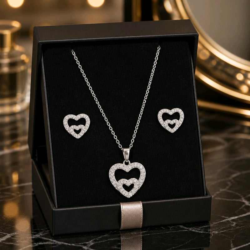 NNPS010 ZYN Eternal Hearts Pendant Set