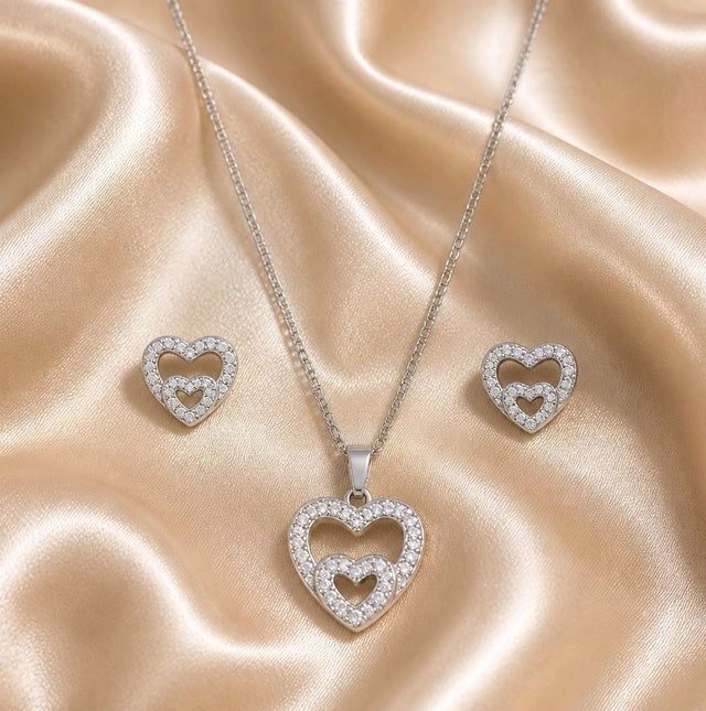 NNPS010 ZYN Eternal Hearts Pendant Set