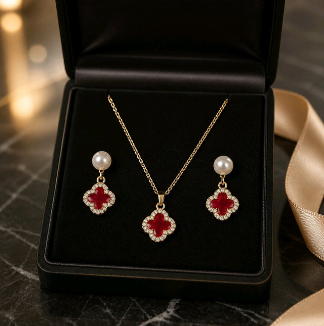 NNPS011 – ZYN Scarlet Clover Pendant Set