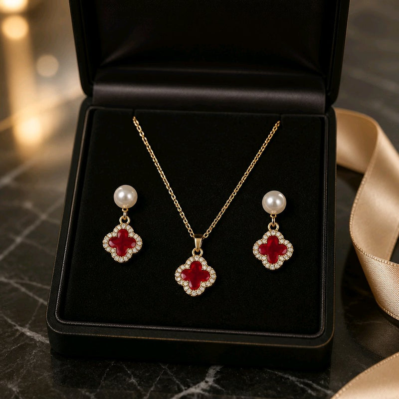 NNPS011 – ZYN Scarlet Clover Pendant Set