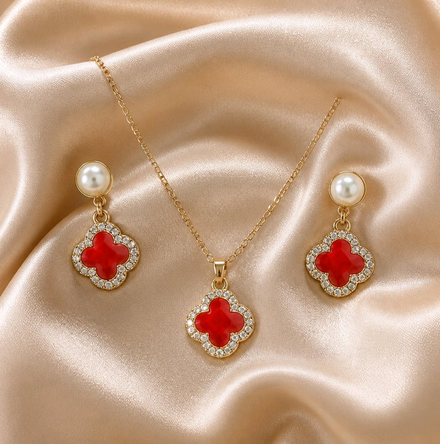 NNPS011 – ZYN Scarlet Clover Pendant Set
