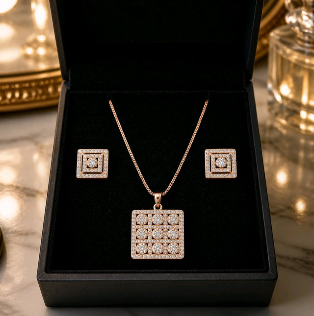 NNPS017 – ZYN Radiant Square Pendant Set
