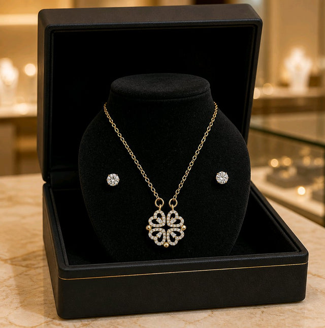 NNPS019 – ZYN Crystal Hearts Pendant Set