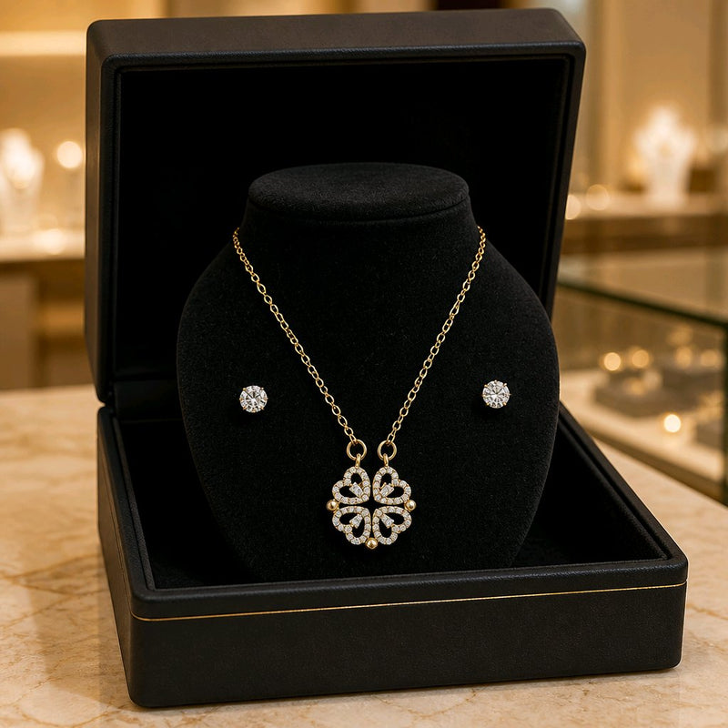 NNPS019 – ZYN Crystal Hearts Pendant Set