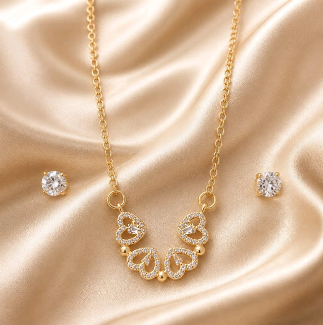 NNPS019 – ZYN Crystal Hearts Pendant Set