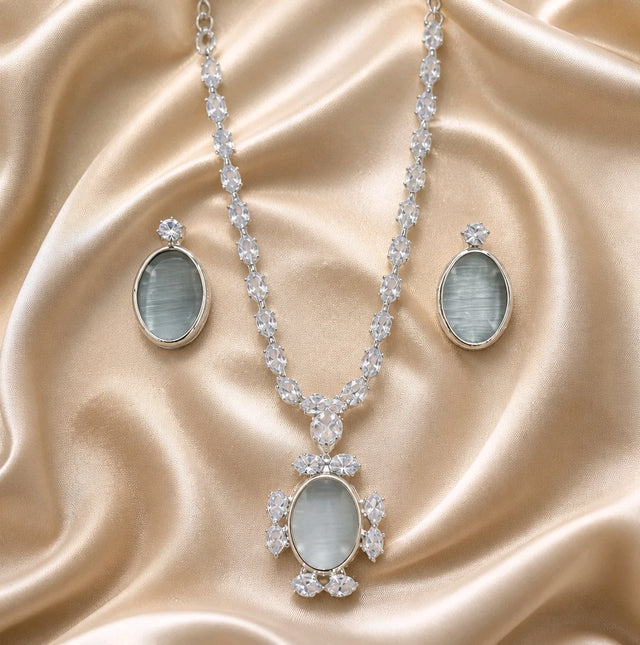 NNPS021 – ZYN Crystal Opal Pendant Set