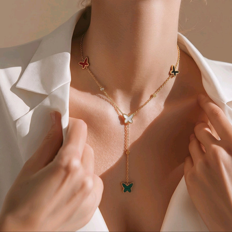 NNPN022 – ZYN Butterfly Cascade Necklace
