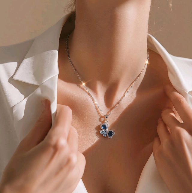 NNPN024 – ZYN Sapphire Bow Necklace