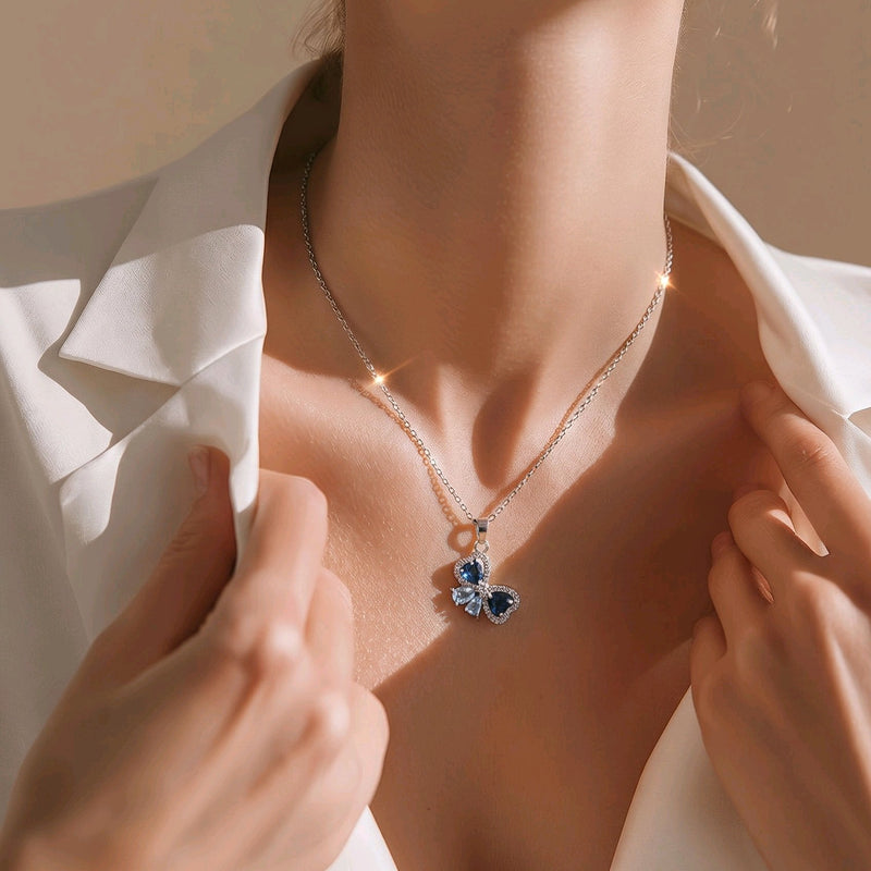 NNPN024 – ZYN Sapphire Bow Necklace